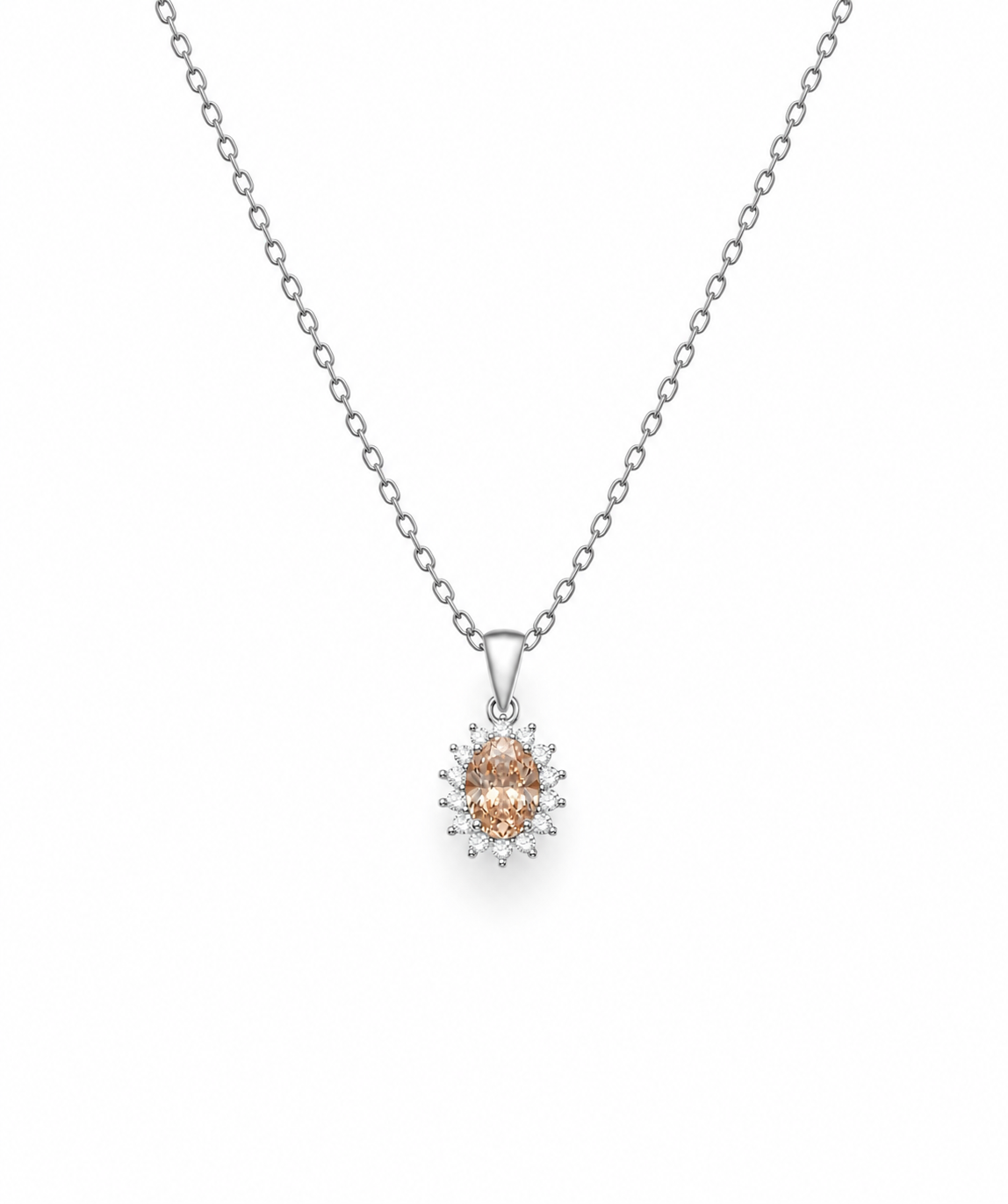Champagne Halo Necklace