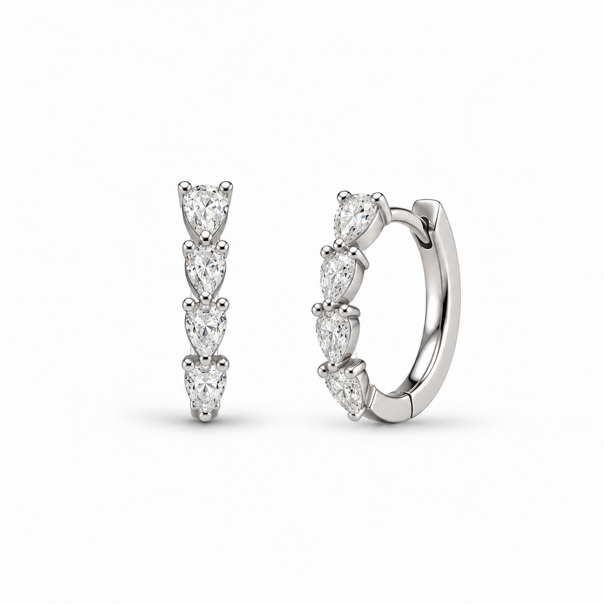 Vela Pear Hoops