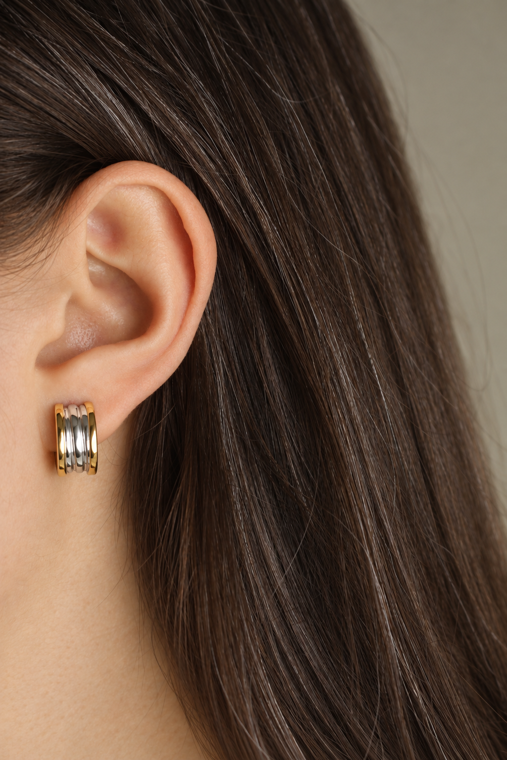 Elara Two-Tone Hoops